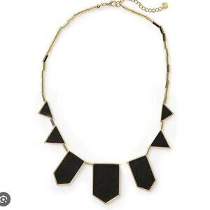 House of Harlow 1960 - 14KT Gold-Plated Black Leather Five Stations Necklace